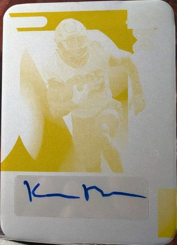 KENDRE MILLER 2023 Leaf Vivid RC AUTO PRINTING PLATE 1/1 Saints TCU Horned Frogs