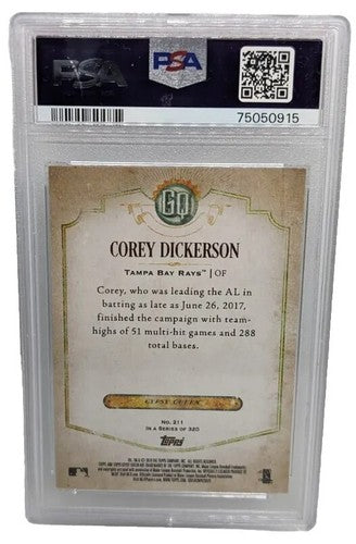 COREY DICKERSON 2020 Topps Archives 2018 Gypsy Queen AUTO #1/1 Rays PSA Graded 9