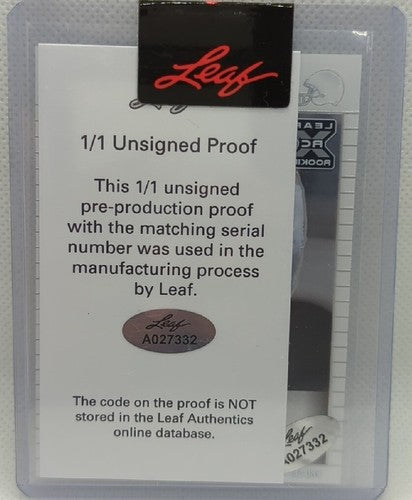 AMARI RODGERS 2021 Leaf Pro Set Pre-Production PROOF SP #1/1 Packers Texans of