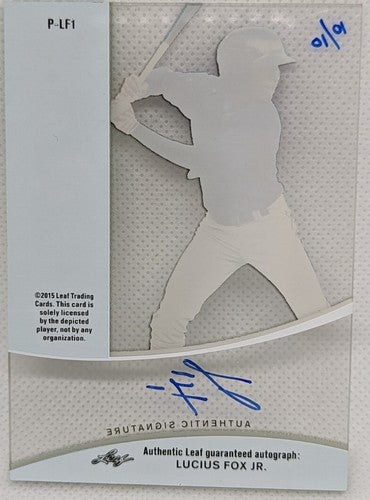 LUCIUS FOX JR. 2015 Leaf Trinity PURE Acetate RC AUTO Green /10 Nationals Giants