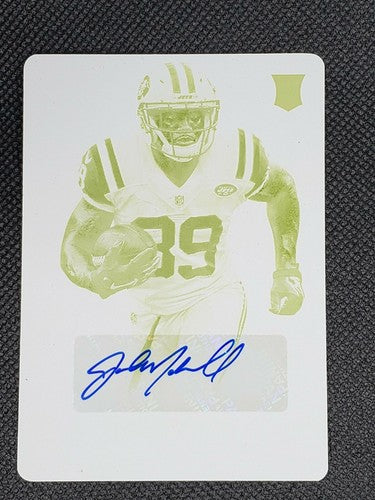 JALIN MARSHALL 2016 Panini Limited RC DUAL AUTO PRINTING PLATE #1/1 Jets One of