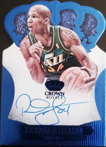 RICHARD JEFFERSON 2013-14 Panini Preferred Crown Royale Signatures Blue AUTO /15