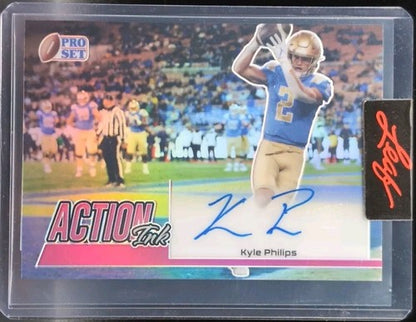 KYLE PHILIPS 2022 Leaf Pro Set Action Ink Pre-Production Proof AUTO #1/1 Titans