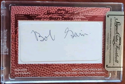 Bob GAIN Jim STILLWAGON 2014 TriStar SignaCuts DUAL AUTO INSCRIPTION #/5 Packers