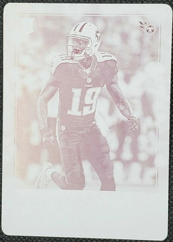 TAJAE SHARPE 2016 Panini Playoff Rookie RC PRINTING PLATE SP #1/1 Titans Patches