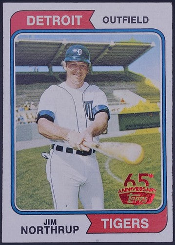JIM NORTHRUP 2016 Topps 65th Anniversary 1974 BUYBACK RED Stamped SP Tigers 266