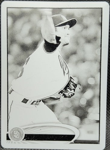 HUSTON STREET 2012 Topps Series 2 PRINTING PLATE SP #1/1 SD Padres A's One of