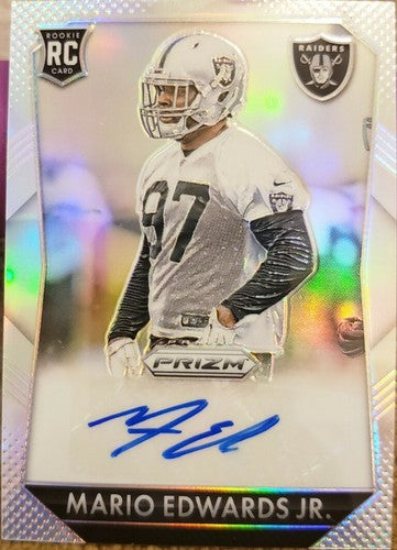MARIO EDWARDS JR 2015 Panini Prizm AUTO #/149 Oakland Raiders New Orleans Saints
