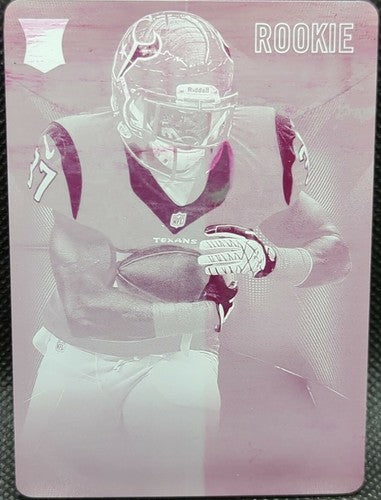 RAY GRAHAM 2013 Panini Black RC PRINTING PLATE SP #1/1 Texans Steelers One of