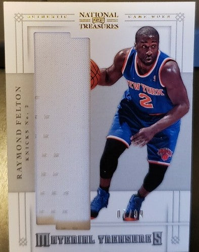 RAYMOND FELTON 2012-13 National Treasures JUMBO Game Used Jersey SP #/99 Knicks