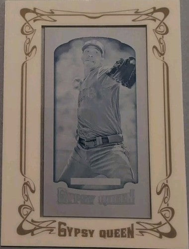 UBALDO JIMENEZ 2014 Topps Gypsy Queen Mini PRINTING PLATE #1/1 Rockies Cleveland