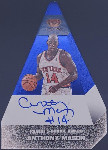 ANTHONY MASON 2012-13 Panini Preferred Crown Royale Die Cut AUTO BLUE /49 Knicks
