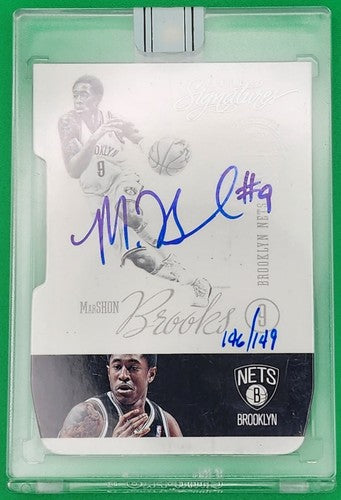 MarSHON BROOKS 2015-16 Panini Replay 2012-13 Signatures Die-Cut AUTO #/149 Nets