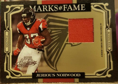 JERIOUS NORWOOD 2007 Playoff Absolute Memorabilia Game Worn Jersey #/200 Falcons