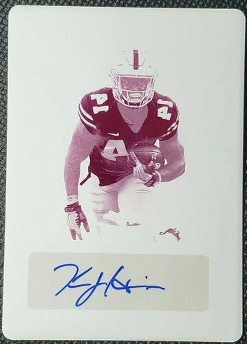 K.J. HILL 2020 Leaf Metal Draft TD Kings RC AUTO PRINTING PLATE #1/1 Chargers KJ