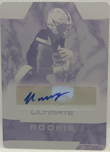 N'KEAL HARRY 2019 Leaf Ultimate Draft AUTO PRINTING PLATE #1/1 Patriots Bears of