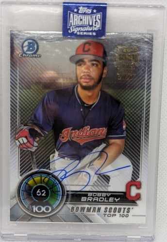 BOBBY BRADLEY 2020 Topps Archives 2018 Bowman Chrome RC AUTO SP 1/1 Guardians of