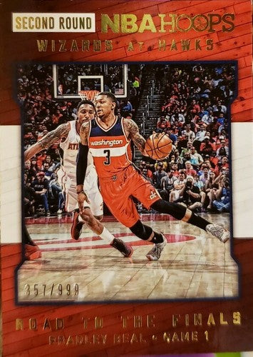 BRADLEY BEAL 2015-16 Panini Hoops Road to the Finals /999 Hawks Wizards Playoffs