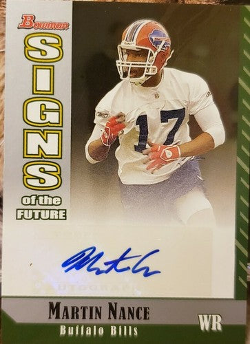 MARTIN NANCE 2006 Topps Bowman Signs of the Future RC AUTO Buffalo Bills #SF-MN