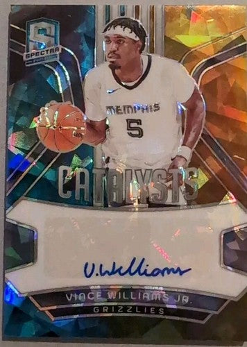 VINCE WILLIAMS JR. 2023-24 Panini Spectra Catalysts AUTO Astral SP /49 Grizzlies