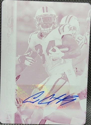 CAMERON ARTIS-PAYNE 2015 Topps Field Access RC AUTO PRINTING PLATE #1/1 Panthers