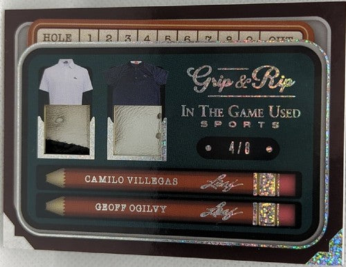 Camilo VILLEGAS Geoff OGILVY 2022 Leaf In the Game Used DUAL Golf Glove PATCH /8