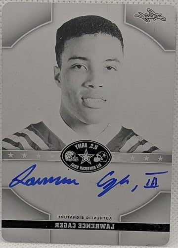 LAWRENCE CAGER 2015 Leaf Army All-American AUTO PRINTING PLATE #1/1 Jets Giants