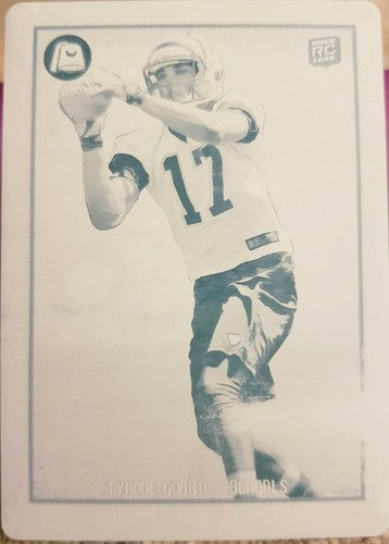 TYRONE GOARD 2013 Topps Turkey Red RC PRINTING PLATE SP #1/1 Cincinnati Bengals