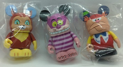 ð Disney 3 Vinylmation Alice In Wonderland Series SET Dinah Chaser Cheshire Cat