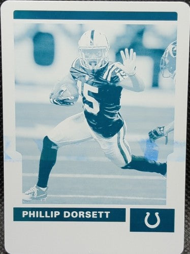 ð PHILLIP DORSETT 2017 Panini Score PRINTING PLATE SP #1/1 Colts Texans One of