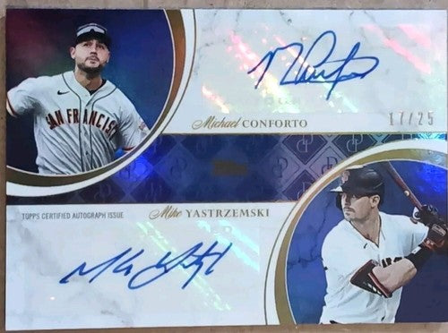 Mike YASTRZEMSKI Michael CONFORTO 2024 Topps Dynamic DUAL AUTO BLUE #/25 Giants