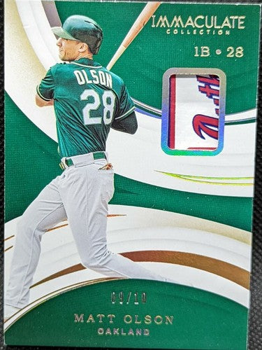 MATT OLSON 2020 Panini Immaculate Jersey LAUNDRY TAG LOGO PATCH SP /10 Braves As