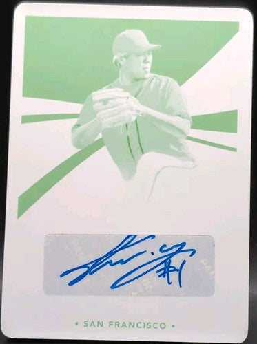 SHUN YAMAGUCHI 2021 Panini Immaculate AUTO PRINTING PLATE #1/1 Giants Blue Jays