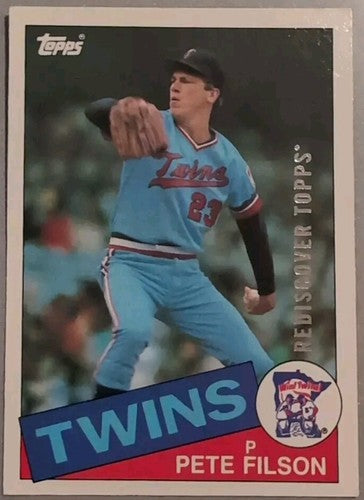 PETE FILSON 2017 Topps Rediscover SSP BUYBACK SILVER 1985 Minnesota Twins #97