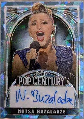 NUTSA BUZALADZE 2024 Leaf Pop Century AUTO Crystals #/5 Eurovision American Idol