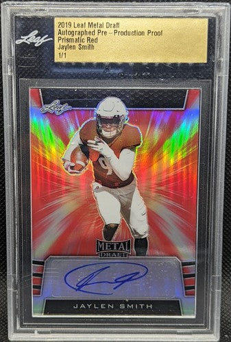 JAYLEN SMITH 2019 Leaf Metal Pre-Production PROOF AUTO RC 1/1 Ravens Patriots of