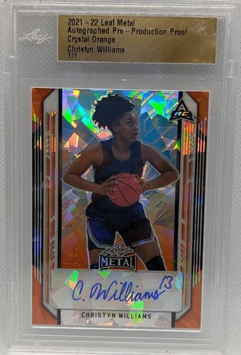 CHRISTYN WILLIAMS 2021-22 Leaf Metal RC AUTO PRE-PRODUCTION PROOF SP 1/1 Mystics