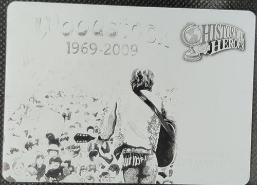 1969 Woodstock Variant 2009 UD Historical Heroes PRINTING PLATE SP #1/1 One of
