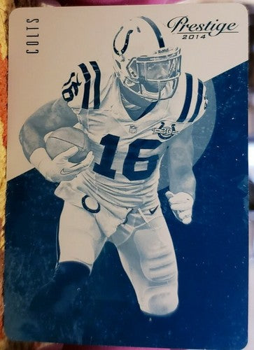 Da'Rick Rogers 2014 Panini Prestige PRINTING PLATE #1/1 of 1 Indianapolis Colts