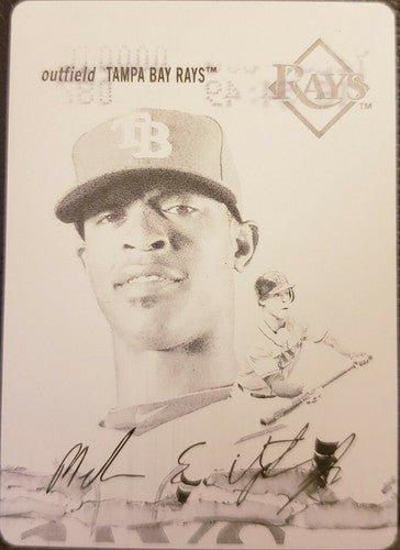 MELVIN UPTON JR 2012 Topps Archives PRINTING PLATE SP 1/1 Tampa Bay Rays B.J. BJ