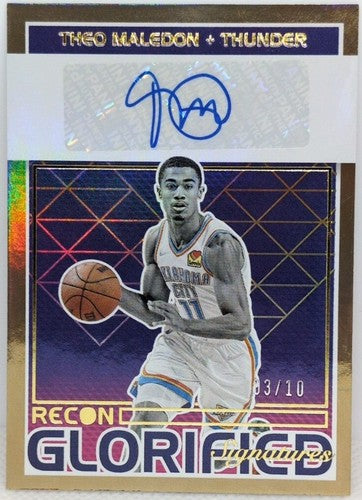 ð THEO MALEDON 2021-22 Panini Recon Glorified AUTO Gold SP #/10 Thunder Hornets