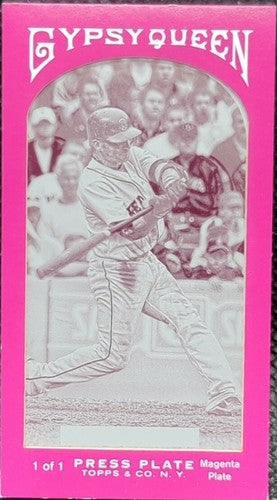 MARCO SCUTARO 2011 Topps Gypsy Queen MINI PRINTING PLATE SP #1/1 Red Sox One of