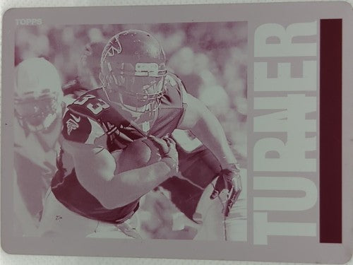 MICHAEL TURNER 2013 Topps Archives PRINTING PLATE SP 1/1 Falcons Chargers One of