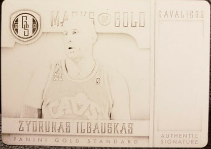 ZYDRUNAS ILGAUSKAS 2012-13 Panini Gold Standard PRINTING PLATE SP #1/1 Cavaliers