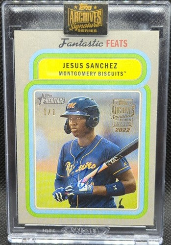 JESUS SANCHEZ 2022 Topps Archives 2020 Heritage Minor League RC AUTO 1/1 Marlins