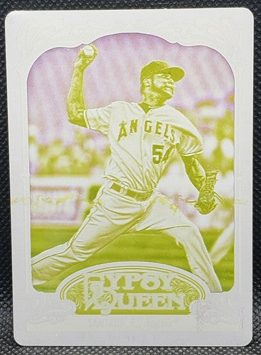 ERVIN SANTANA 2012 Topps Gypsy Queen Yellow PRINTING PLATE SP #1/1 Angels Royals