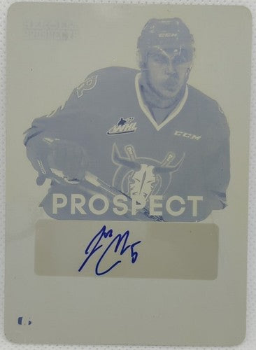 JOSH MAHURA 2015-16 ITG Heroes Prospects AUTO PRINTING PLATE #1/1 Panthers Ducks