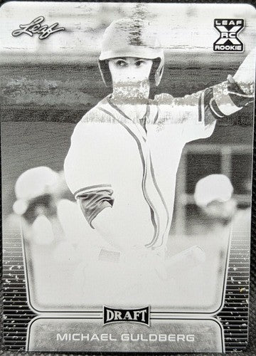 MICHAEL GULDBERG 2020 Leaf Draft Retail XRC RC PRINTING PLATE SP #1/1 Oakland As