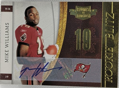 MIKE WILLIAMS 2010 Panini Plates & Patches Blitz Signatures RC AUTO GOLD SP #/10
