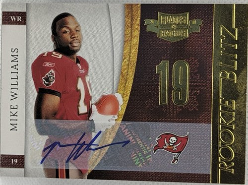 MIKE WILLIAMS 2010 Panini Plates & Patches Blitz Signatures RC AUTO GOLD SP #/10